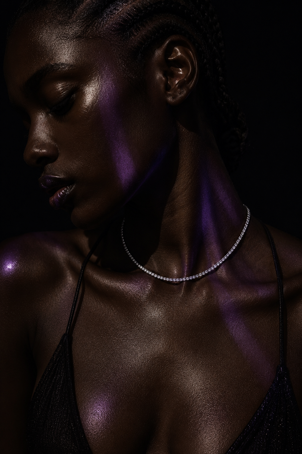 Silver Diamond Tennis Necklace