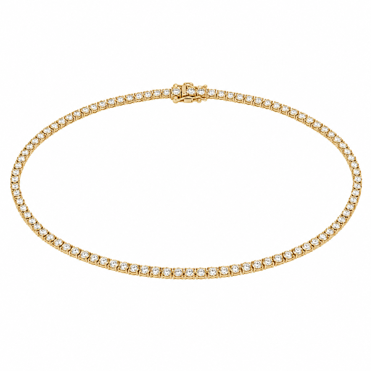 Gold Diamond Tennis Necklace