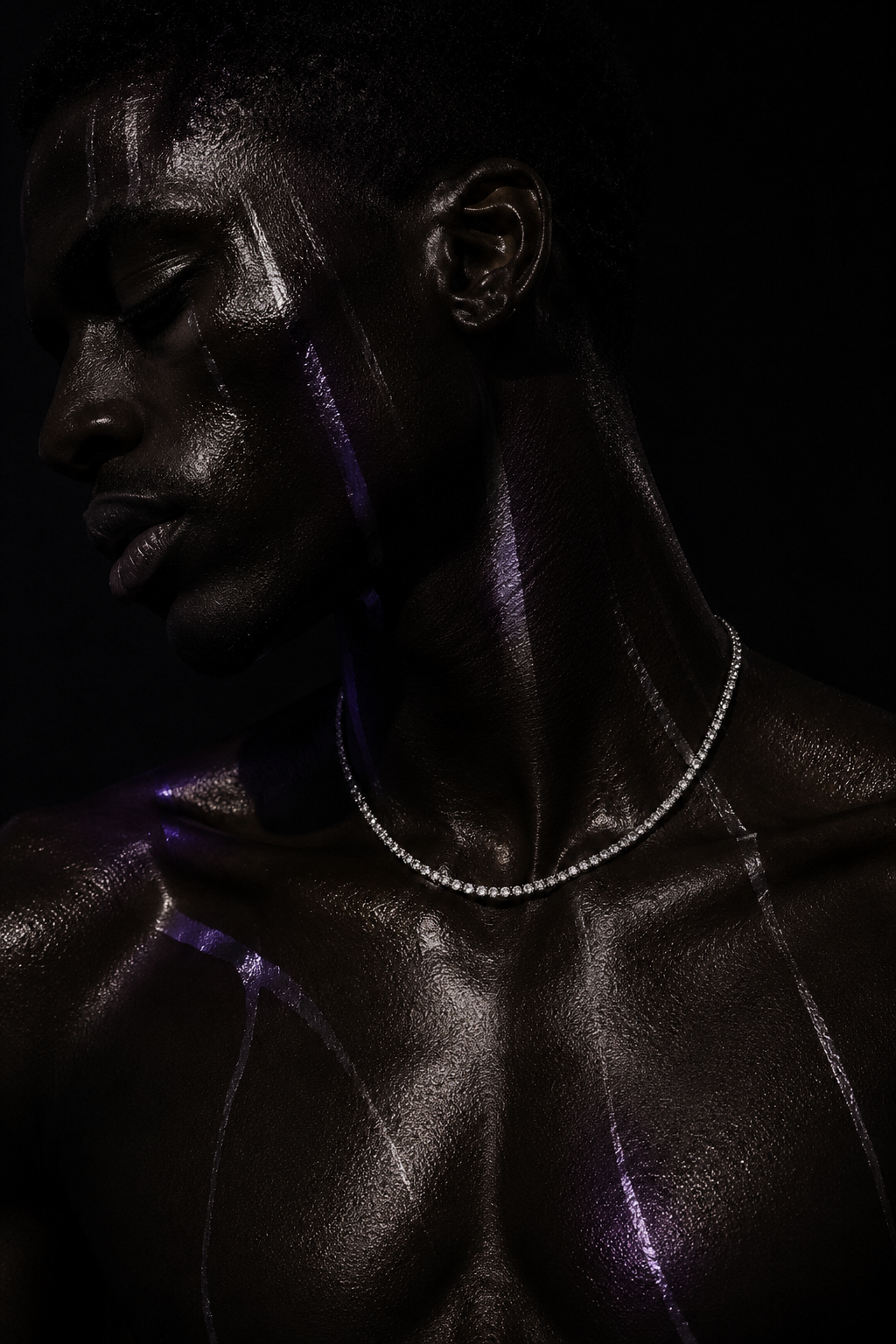 Silver Diamond Tennis Necklace
